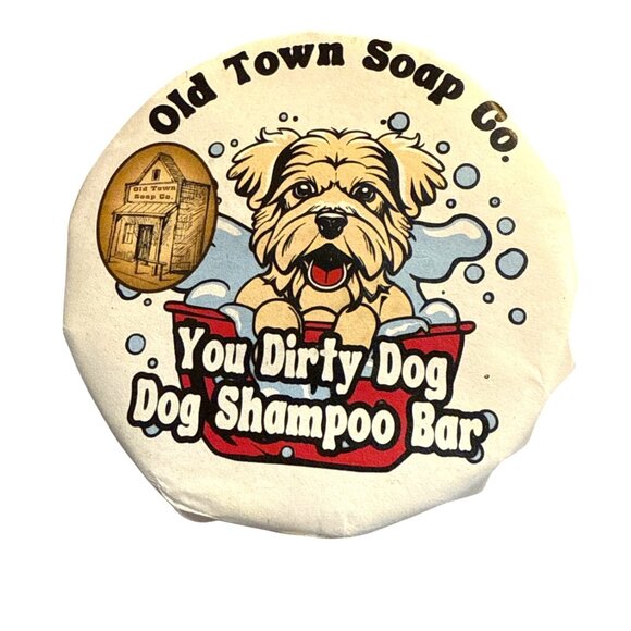 Old Town Soap Co. "You Dirty Dog" Dog Shampoo Bar Dog Puppy Wash Bath Soap - Picture 5 of 5